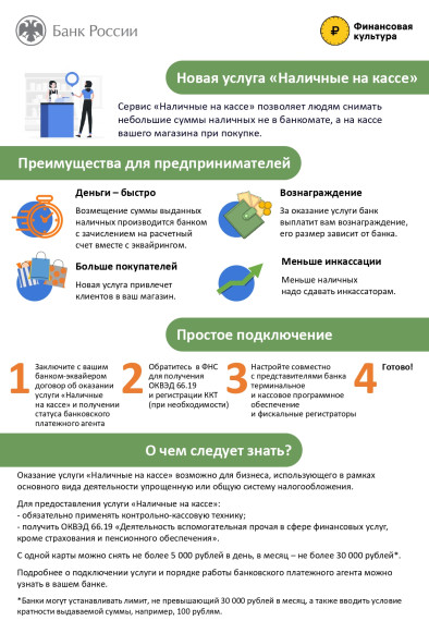 Новая услуга "Наличные на кассе".